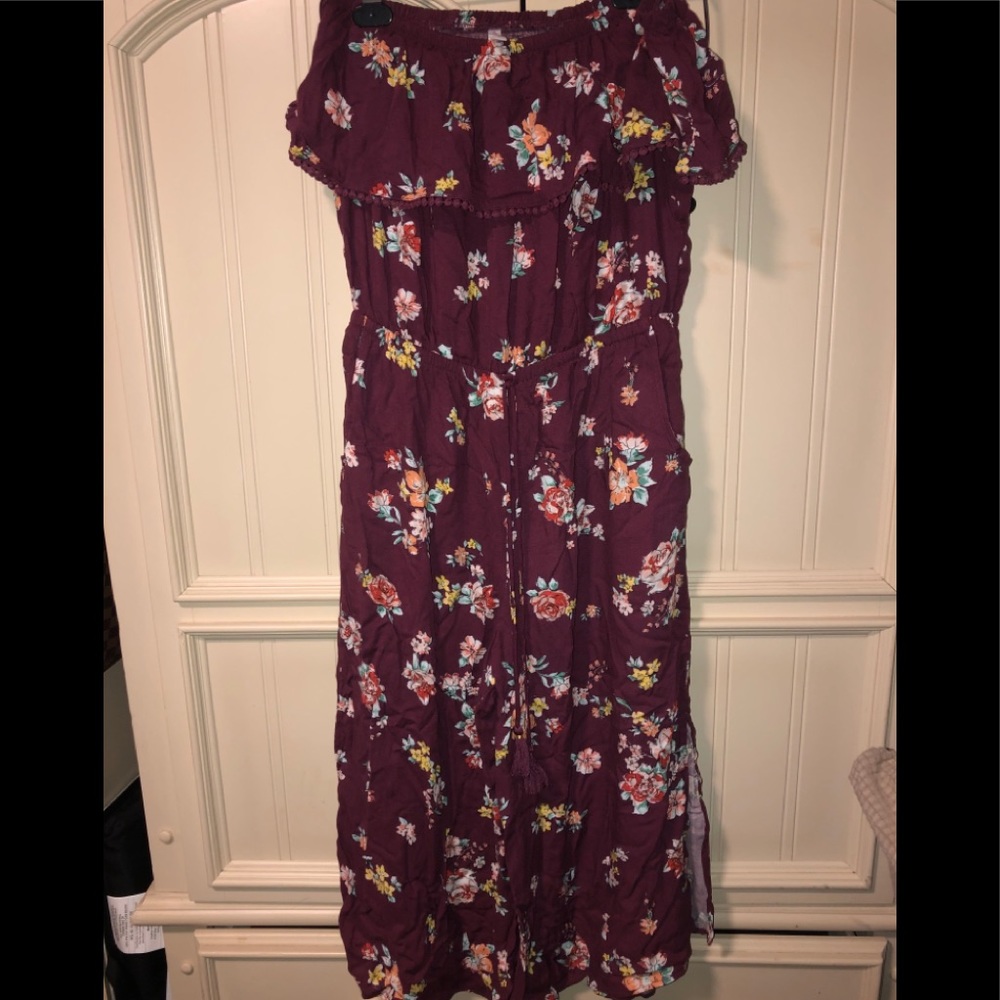 Capri romper off the shoulder